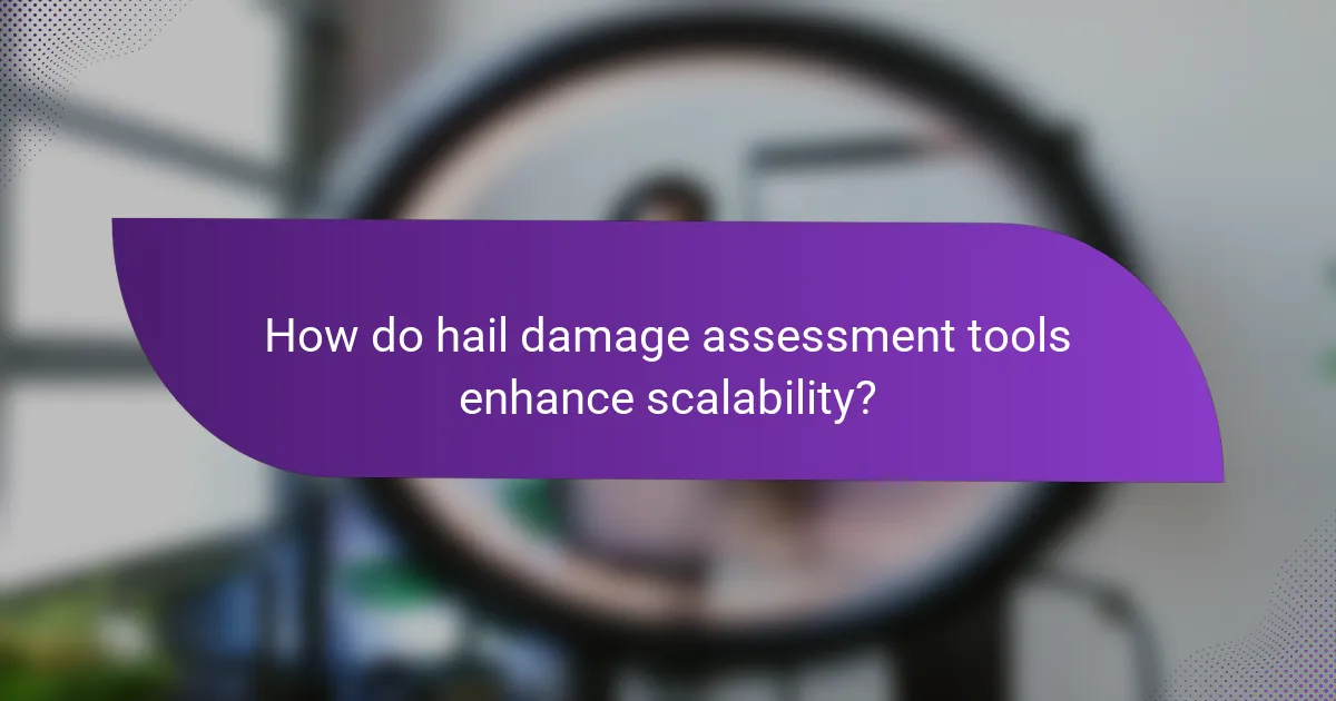 How do hail damage assessment tools enhance scalability?