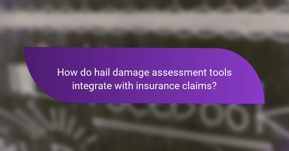 How do hail damage assessment tools integrate with insurance claims?