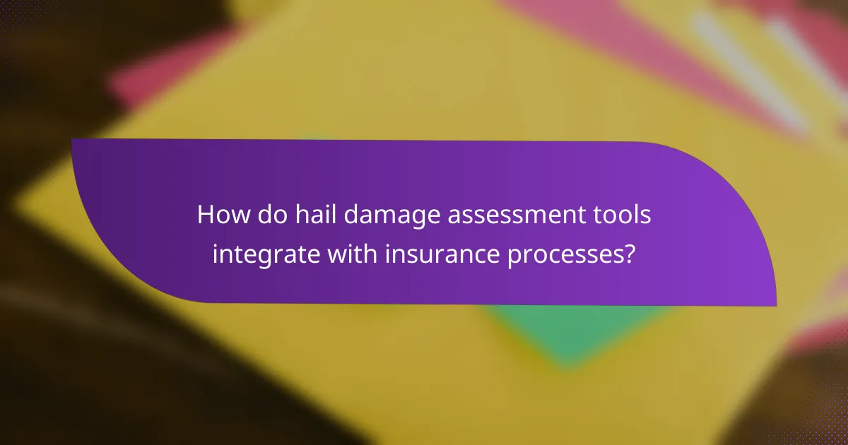 How do hail damage assessment tools integrate with insurance processes?