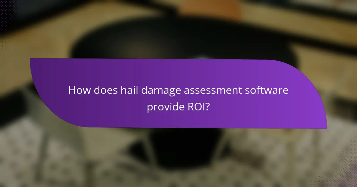 How does hail damage assessment software provide ROI?