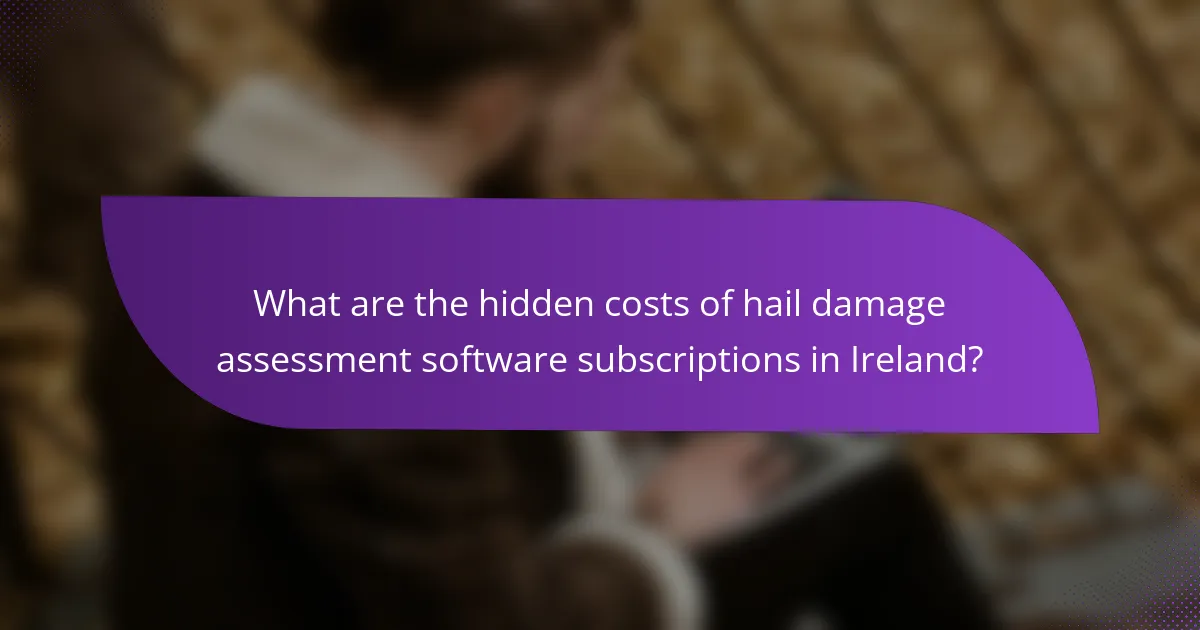 What are the hidden costs of hail damage assessment software subscriptions in Ireland?