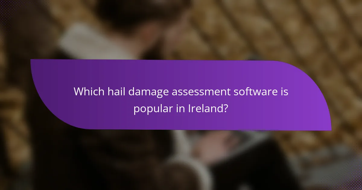 Which hail damage assessment software is popular in Ireland?